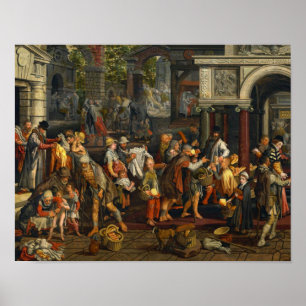Poster Pieter Aertsen - Deeds Cristãos de Compaixões