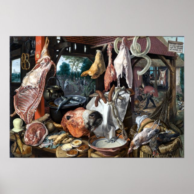 Poster Pieter Aertsen Uma Carreira com a Santa Família (Frente)