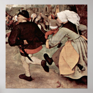 Pôster Pieter Bruegel a pessoa idosa - a dança do