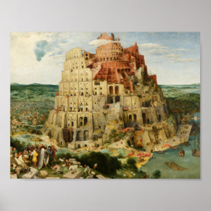 Pôster Pieter Bruegel a pessoa idosa - a torre de Babel