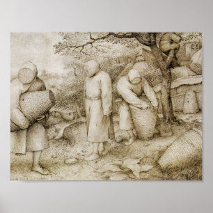 Pôster Pieter Bruegel a pessoa idosa - apicultor