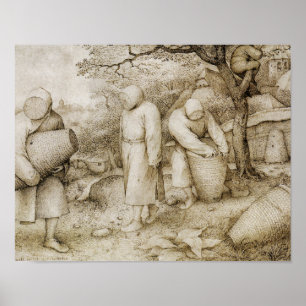 Pôster Pieter Bruegel a pessoa idosa - apicultor