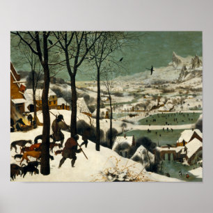 Pôster Pieter Bruegel a pessoa idosa - caçadores na neve