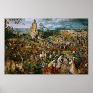 Pôster Pieter Bruegel a procissão da Pessoa idosa- ao