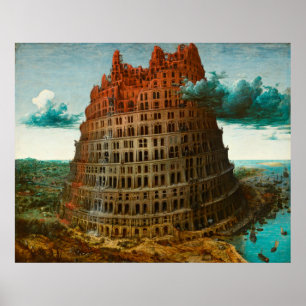 Pôster PIETER BRUEGEL - A torre de Babel pequena 1563