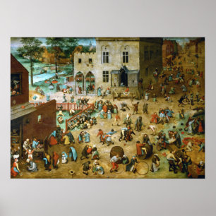 Poster Pieter Bruegel, Jogos das Crianças Mais Vivas