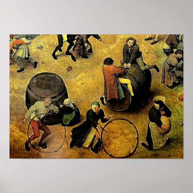 Poster Pieter Bruegel "Jogos Infantis" (Detalhe) 1560 (Frente)