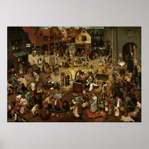 Poster PIETER BRUEGEL - Luta entre Carnaval e Aluguel