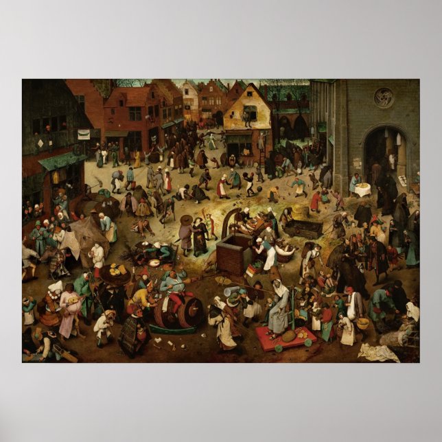Poster PIETER BRUEGEL - Luta entre Carnaval e Aluguel (Frente)