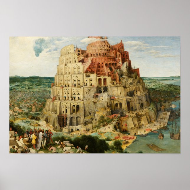 Pôster Pieter Bruegel, o Velho - A Torre de Babel (Frente)