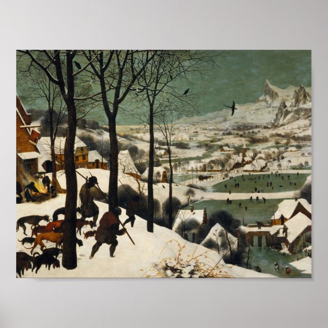 Poster Pieter Bruegel, O Velho - Caçadores Na Neve (Frente)