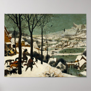 Pôster Pieter Bruegel, o Velho - Caçadores na Neve