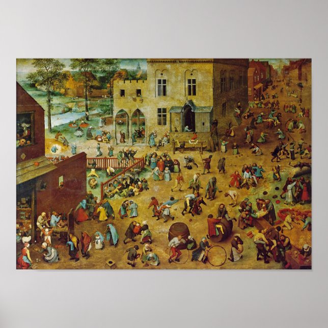 Pôster Pieter Bruegel, o Velho - Jogos Infantis (Frente)