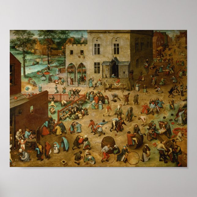Poster Pieter Bruegel, o Velho - Jogos Infantis (Frente)