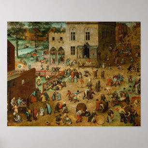 Poster Pieter Bruegel, o Velho - Jogos Infantis