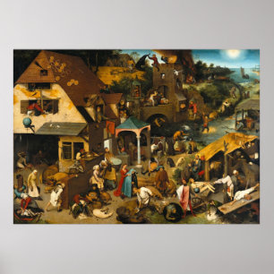 Pôster Pieter Bruegel, o Velho - Os Provérbios Holandese