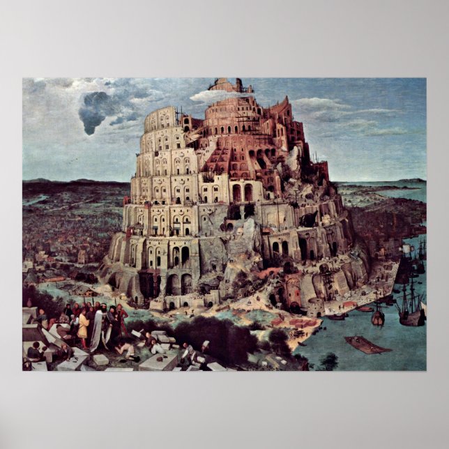 Poster Pieter Bruegel, o Velho - Torre de Babel (Frente)