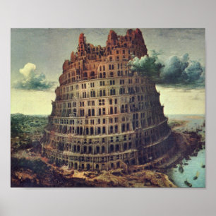 Pôster Pieter Bruegel-Tower de Babel
