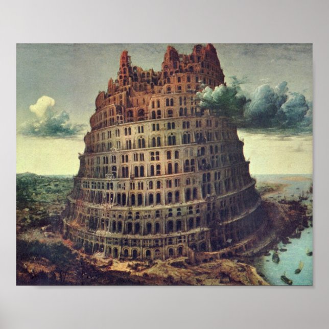 Pôster Pieter Bruegel-Tower de Babel (Frente)