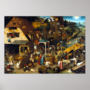 Poster Pieter Brueghel Países Baixos Proverbs