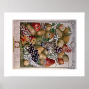 Poster Pieter Casteels, doze meses das frutas novembro
