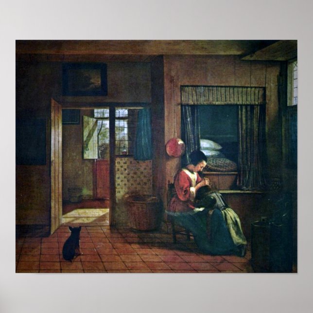 Poster Pieter de Hooch - Um dever mães (Frente)