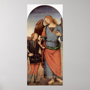 Poster Pietro Perugino - arcanjo e Tobias pequeno