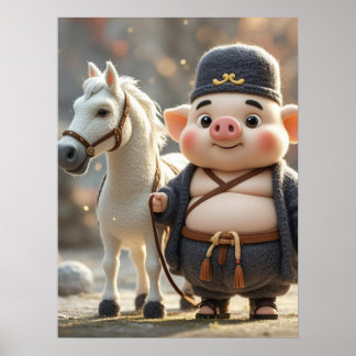 Poster Pig e Sua Steed: Viagem de Whimsy