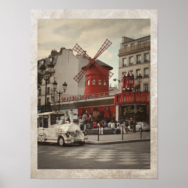 Poster Pigalle District Paris French Cabaret (Frente)