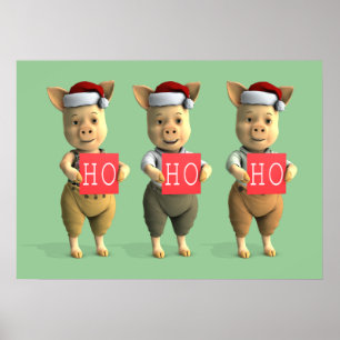 Poster Piglets Ho Ho Ho
