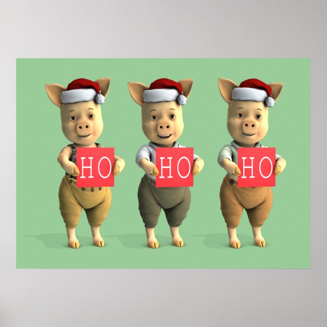 Poster Piglets Ho Ho Ho (Frente)