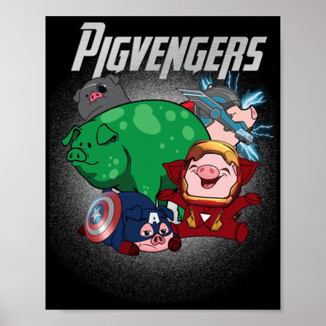 Poster Pigvengers Reúnem Super Animais Heróis (Frente)