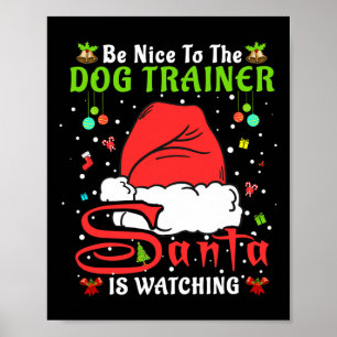Poster Pijama de Natal Santa Seja Legal Com o Treinador d