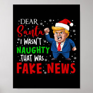 Poster Pijamas de Natal Caras Papais noeis Notícias Falso