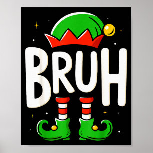 Poster Pijamas de Natal de Elfo para Homens Crianças Adol