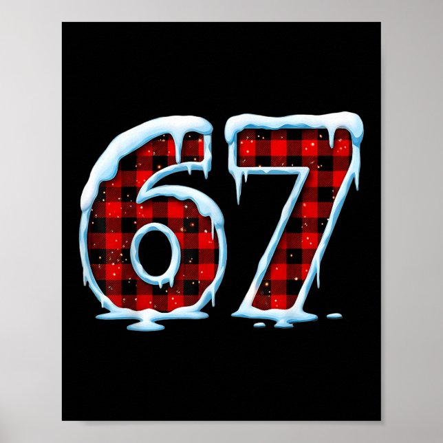 Poster Pijamas de Natal engraçados 67 Seis Sete Meme  (Frente)