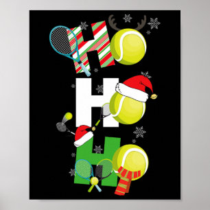 Poster Pijamas Divertidos de Ténis de Natal Jogador com R