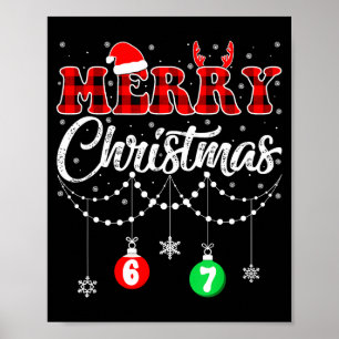 Poster Pijamas Divertidos Seis Sete Feliz Natal Xadrez Ve