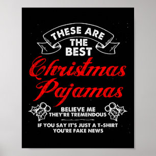 Poster Pijamas engraçados de Natal Donald Trump Piada de