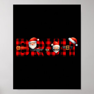 Poster Pijamas Vermelho Buffalo Xadrez Bruh Natal Xmas Me