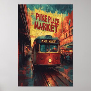 Poster Pike Place Market Seattle Washington Viagem