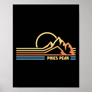 Poster Pikes Peak Colorado Caminhada Alpinista Escalada