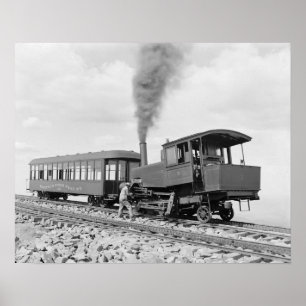 Pôster Pikes Peak Railway, 1900. Foto Antiga