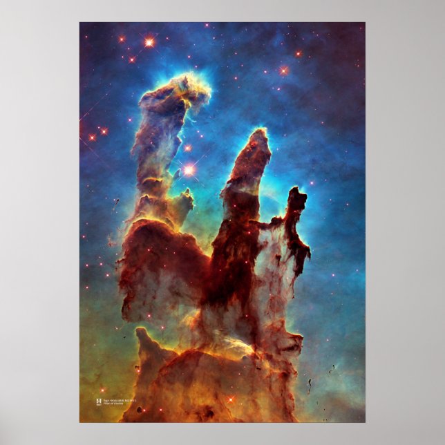 Poster Pilares da Criação. Eagle Nebula - Hubble (Frente)