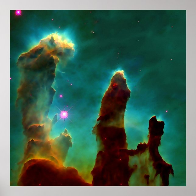 Pôster Pilares de gás na Nebulosa da Águia -2007 (Frente)