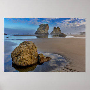 Pôster Pilares de rocha no Bandon Beach em Bandon, Oregon