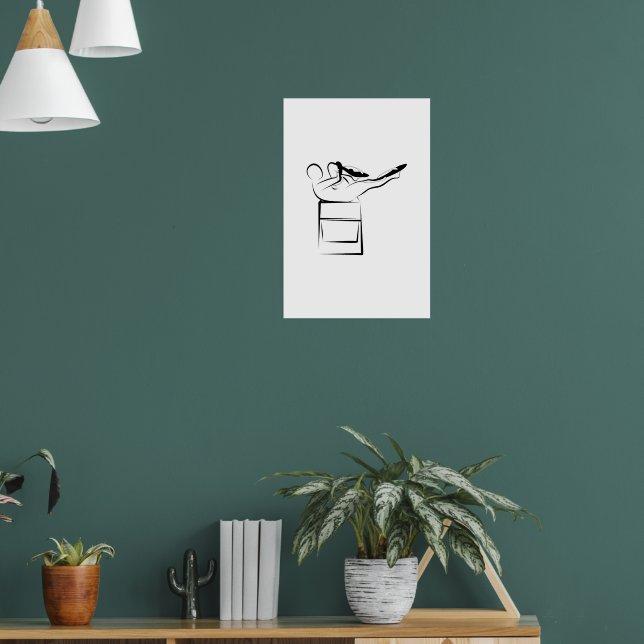 Poster Pilata o Solteiro Retardo da perna - Cadeira Wunda (Sala de Estar 1)