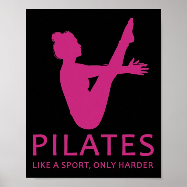 Poster Pilates Como Um Esporte Só Que Mais Difícil Piada  (Frente)