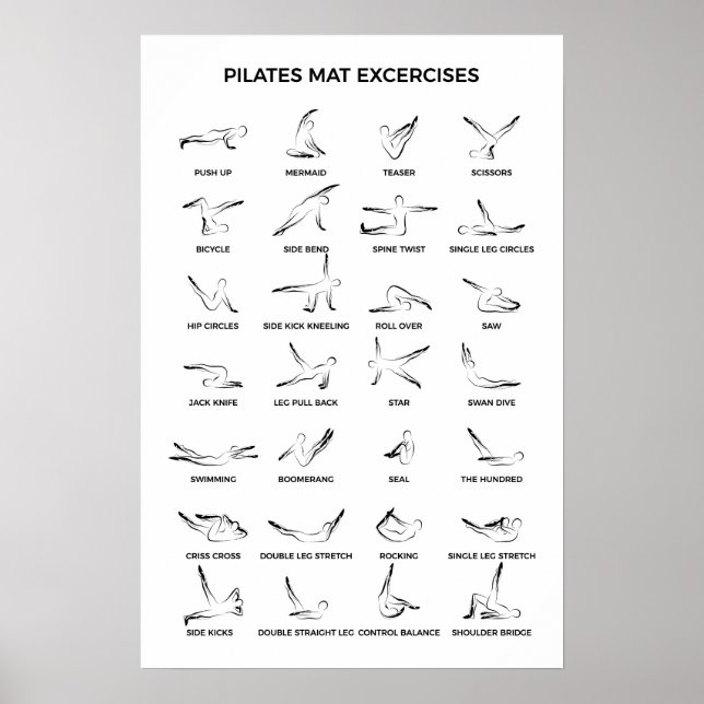 Poster Pilates Mat Exercise (Frente)