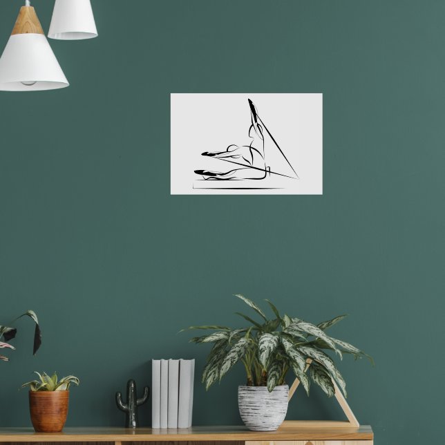 Poster Pilates Pose Removendo no Reformador (Sala de Estar 1)